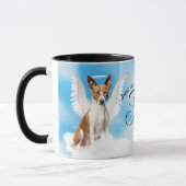 Basenji Angel Dog Heaven Personalized Memorial Mok (Links)