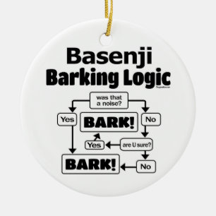 Basenji Barking Logic Keramisch Ornament