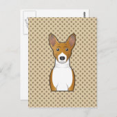 Basenji Cartoon Portrait Briefkaart (Voorkant / Achterkant)