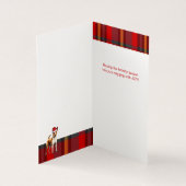 Basenji Chien de Noël Rouge et Vert Vacances Plaid (Inside)