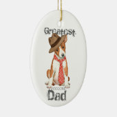 Basenji Dad Ceramic Ornament (Rechts)