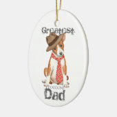 Basenji Dad Ceramic Ornament (Links)