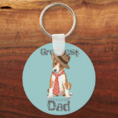 Basenji Dad Sleutelhanger (Voorkant)