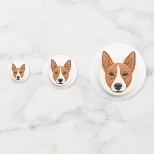 Basenji Dog 3D geïnspireerd Confetti (Achterkanten)