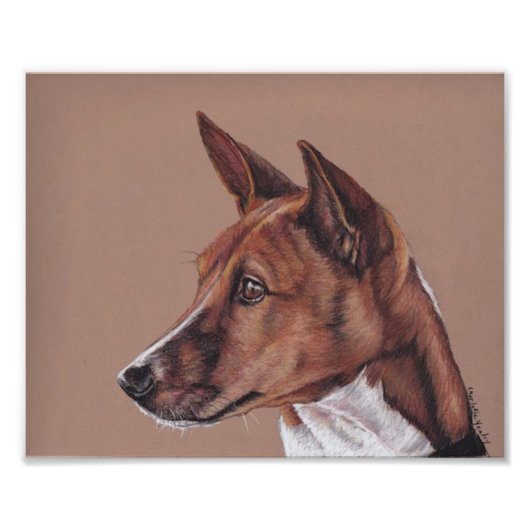 Basenji Dog Art Photo Print Foto Afdruk (Voorkant)