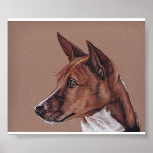 Basenji Dog Art Print (Voorkant)