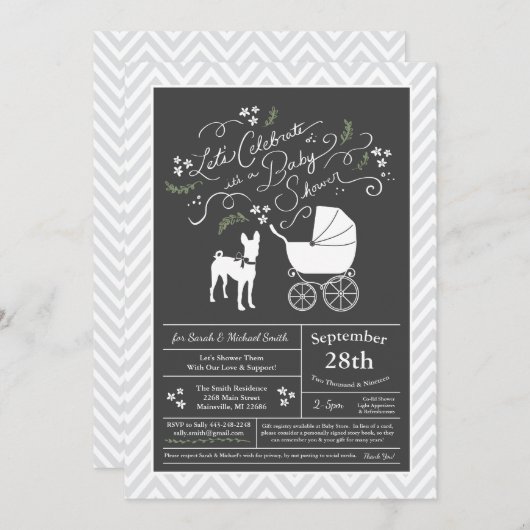 Basenji Dog Baby shower Neutral Kaart (Voorkant / Achterkant)