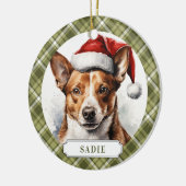 Basenji Dog Ceramic Circle Ornament (Links)