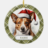 Basenji Dog Ceramic Circle Ornament (Achterkant)
