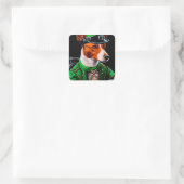 Basenji Dog fiets St. Patrick's Day Vierkante Sticker (Tas)