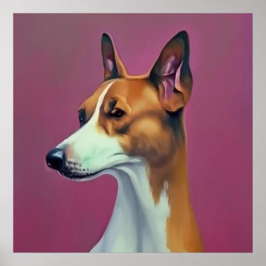 Basenji - Dog Portrait Poster (Voorkant)
