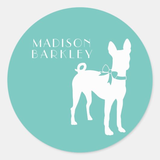 Basenji Dog Puppy Ronde Sticker (Voorkant)