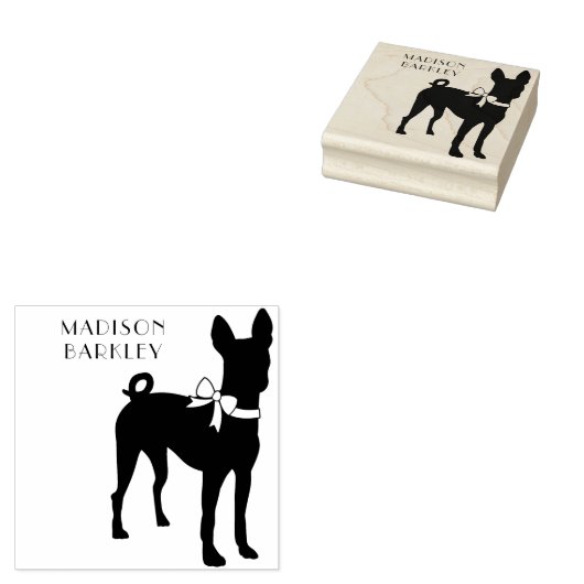 Basenji Dog Puppy Rubberstempel (Gestempeld)