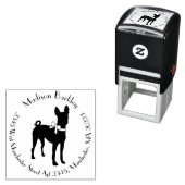 Basenji Dog Puppy Zelfinktende Stempel (In situ)