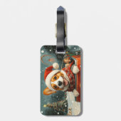 Basenji Dog Roller Onderzetter Kerst Bagagelabel (Achterkant verticaal)