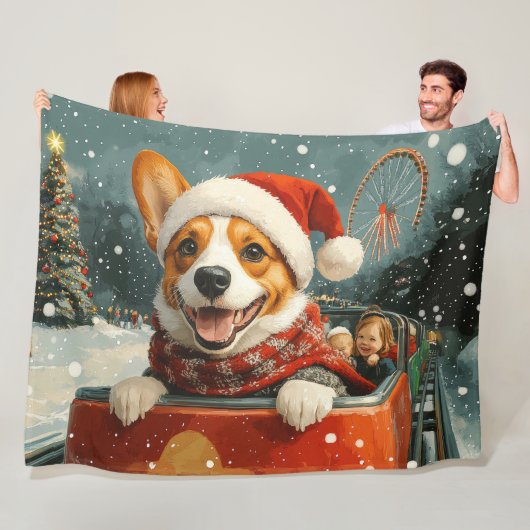 Basenji Dog Roller Onderzetter Kerst Fleece Deken (In situ)