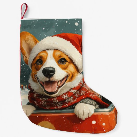 Basenji Dog Roller Onderzetter Kerst Kleine Kerstsok (Voorkant)