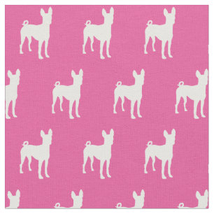 Basenji Dog Silhouette Pet Roze Stof