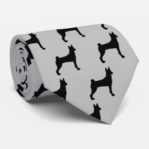 Basenji Dog Silhouette Stropdas