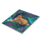 Basenji Dog  Tegeltje (Zijkant)