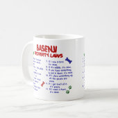 BASENJI Eigendomwetten 2 Koffiemok (Voorkant links)