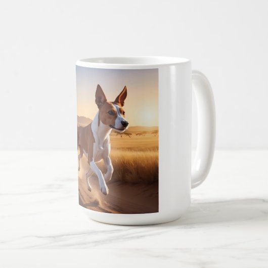 Basenji Elegant Coffee Mok (Voorkant rechts)
