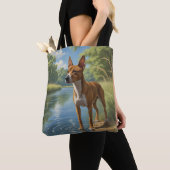 Basenji Elegant Sac fourre-tout à épaule (De près)