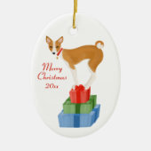 Basenji en Cadeaus Ornament (Voorkant)