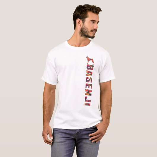 Basenji Geometric Pattern Graphic T-shirt Multi (Voorkant volledig)