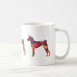 Basenji Geometric Pattern Silhouette Multi Koffiemok