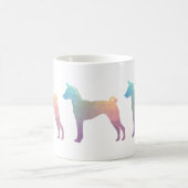 Basenji Geometric Pattern Silhouette Pastel Koffiemok (Center)