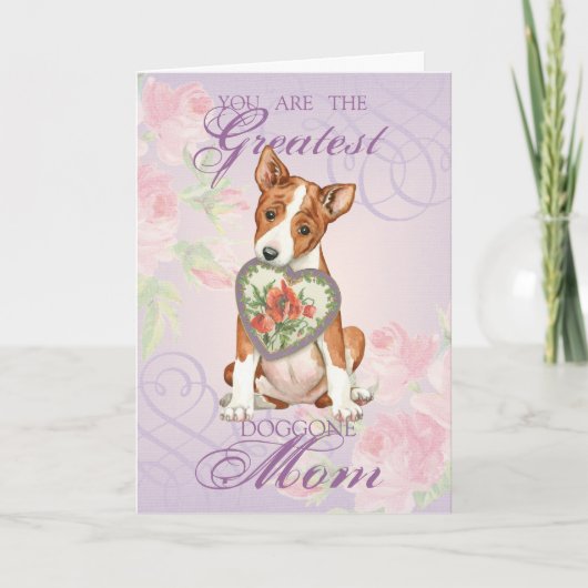 Basenji Heart mama Kaart (Voorkant)