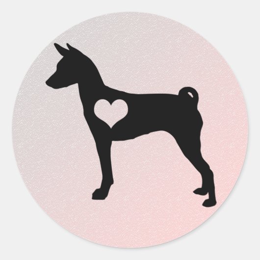 Basenji Heart Stickers (Voorkant)