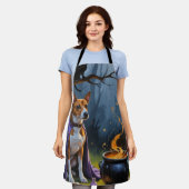 Basenji Hond grillig Halloween schilderij Schort (Gedragen)