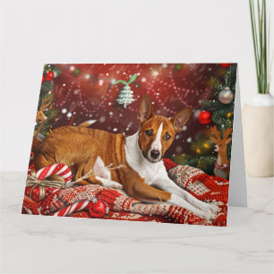Basenji Hond Kerstfeest Kaart