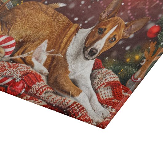 Basenji Hond Kerstfeest Snijplank (Hoek)