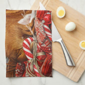 Basenji Hond Kerstfeest Theedoek (Quarter Fold)