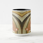 Basenji Hond Rood en Wit op wervelende achtergrond Mok (Midden)