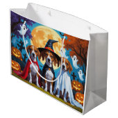 Basenji Honden Pompoen Halloween Grappig Groot Cadeauzakje (Achterkant Gekanteld)