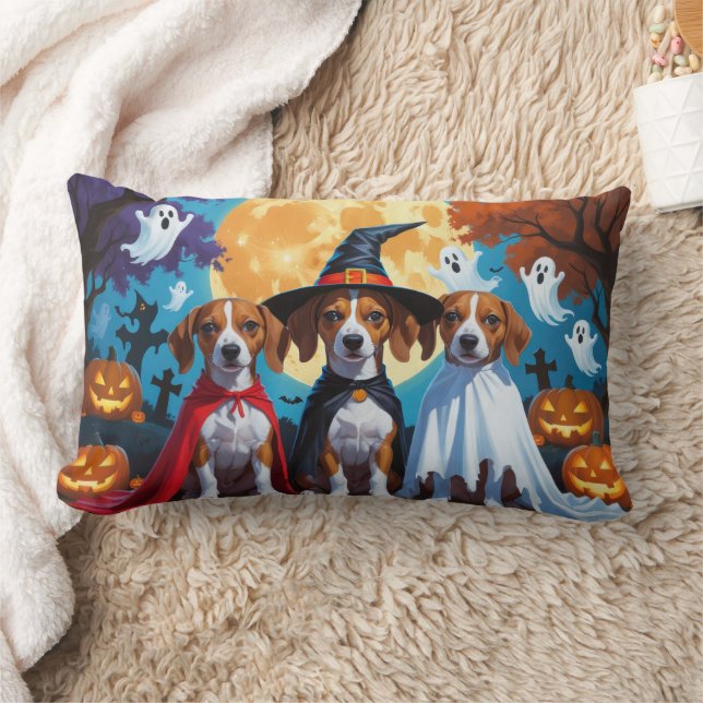 Basenji Honden Pompoen Halloween Grappig Kussen (Deken)