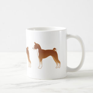 Basenji Hondenras Illustration Silhouette Koffiemok