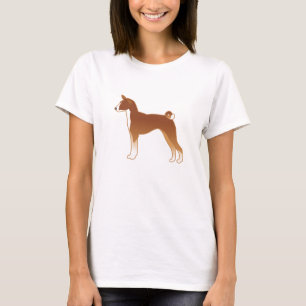 Basenji Hondenras Illustration Silhouette T-shirt