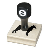 Basenji Hondenras Silhouette Rubberstempel (Stempel)
