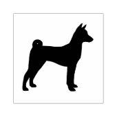 Basenji Hondenras Silhouette Rubberstempel (Afrduk)
