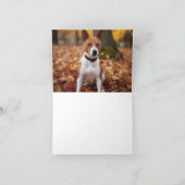 Basenji in Herfst laat Herfst inspireren Kaart (Binnen)