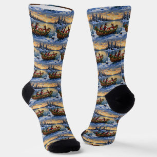 Basenji Kerstboot Vakantie Sokken