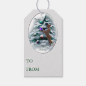 Basenji kerstcadeautags cadeaulabel (Voorkant)