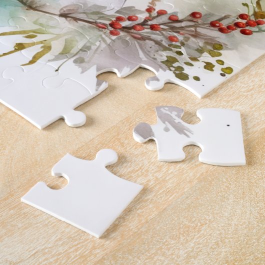 Basenji Kerstkrans feestelijke pup Legpuzzel (Zijkant)