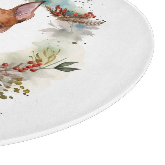 Basenji Kerstkrans feestelijke pup Snijplank (Hoek)