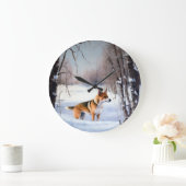 Basenji laat het sneeuwen Kerstmis Grote Klok (Huis)